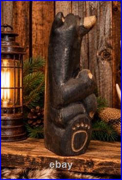 Jeff Fleming Bear Solid Wood Carving BIG SKY CARVERS 24 BAREFOOT BEAR Decor