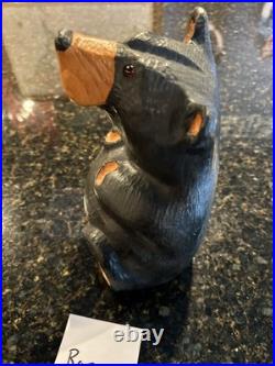 Jeff Fleming Bear Solid Wood Carving BIG SKY CARVERS 9 BAREFOOT BEAR Rosey