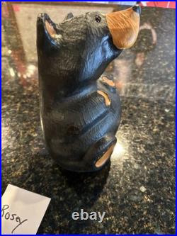 Jeff Fleming Bear Solid Wood Carving BIG SKY CARVERS 9 BAREFOOT BEAR Rosey