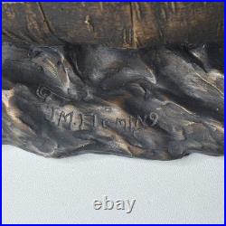 Jeff Fleming Bearfoots Canoe Trip Sculpture Big Sky Carvers Large 22 Retired