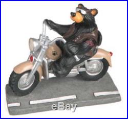 Jeff Fleming Bearfoots Harley Bear Biker Figurine by Big Sky Carvers