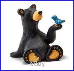 Jeff Fleming Bearfoots Minnie Bear with Blue Bird Miniature Figurine Big Sky New