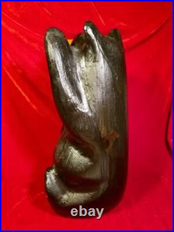 Jeff Fleming Big Sky Carvers BLACK BEAR Waving 13 Wood Carving Art EUC Rare Jeff Fleming Big Sky Carvers BLACK BEAR Waving 13 Wood Carving Art EUC Rare