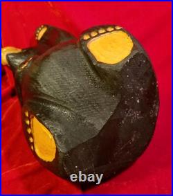 Jeff Fleming Big Sky Carvers BLACK BEAR Waving 13 Wood Carving Art EUC Rare Jeff Fleming Big Sky Carvers BLACK BEAR Waving 13 Wood Carving Art EUC Rare