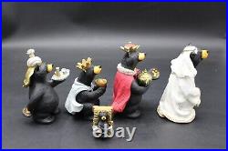 Jeff Fleming Big Sky Carvers Bear Foots Nativity Figurines