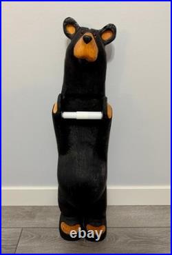 Jeff Fleming Big Sky Carvers Bears Bear Toilet Paper Tp Holder Cabin Cottage