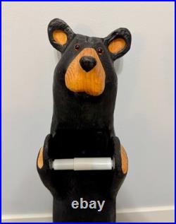 Jeff Fleming Big Sky Carvers Bears Bear Toilet Paper Tp Holder Cabin Cottage
