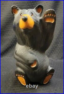 Jeff Fleming Big Sky Carvers Black Bear Waving 13 Wood Carving Art