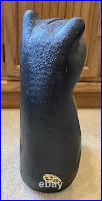 Jeff Fleming Big Sky Carvers Black Bear With Trout 15 Solid Wood Carving Art