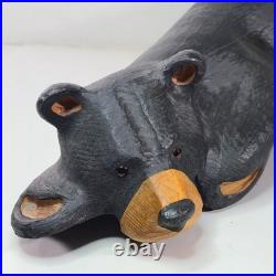 Jeff Fleming Big Sky Carvers Bonnie Wood Bear Carving Hand Made 20 Shelf Sitter