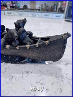 Jeff Fleming Big Sky Carvers Canoe Trip Bear Sculpture #49902 Bear foots 24W