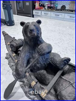 Jeff Fleming Big Sky Carvers Canoe Trip Bear Sculpture #49902 Bear foots 24W