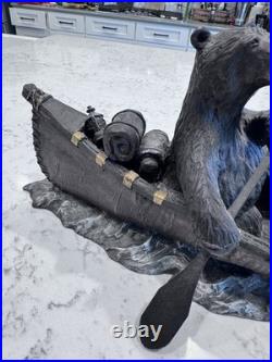 Jeff Fleming Big Sky Carvers Canoe Trip Bear Sculpture #49902 Bear foots 24W