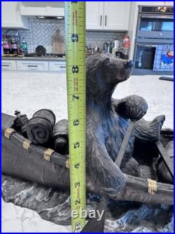 Jeff Fleming Big Sky Carvers Canoe Trip Bear Sculpture #49902 Bear foots 24W