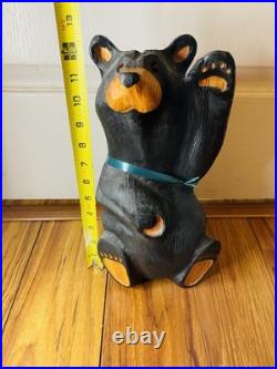 Jeff Fleming Big Sky Carvers Mikey Waving Bear Wood Black Bear Statue