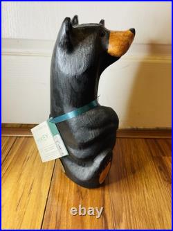 Jeff Fleming Big Sky Carvers Mikey Waving Bear Wood Black Bear Statue