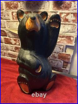 Jeff Fleming Big Sky Carvers Mikey Waving Bear Wood Black Bear Statue 12