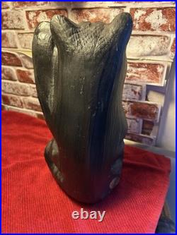 Jeff Fleming Big Sky Carvers Mikey Waving Bear Wood Black Bear Statue 12