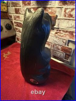 Jeff Fleming Big Sky Carvers Mikey Waving Bear Wood Black Bear Statue 12