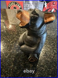 Jeff Fleming Big Sky Carvers Western Pine Wood Bear Carving Hand Made 15