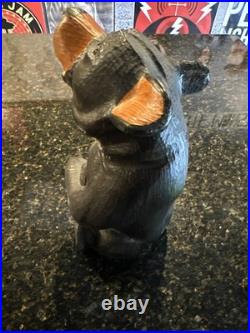 Jeff Fleming Big Sky Carvers Western Pine Wood Bear Carving Hand Made 15