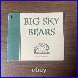 Jeff Fleming Big Sky Hand Carved Wooden Bear Sculpture Antique