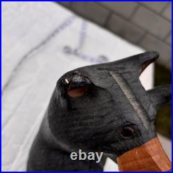 Jeff Fleming Big Sky Hand Carved Wooden Sculpture Waving Bear Paw Up 12.5