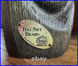 Jeff Fleming Carved Bear 11 Tall Big Sky Bears