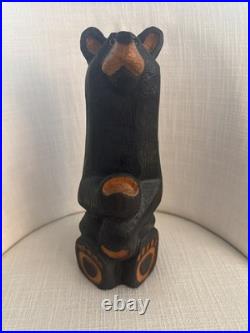 Jeff Fleming Carved Bear 11 Tall Big Sky Bears Waiving Big Sky Carvers EUC