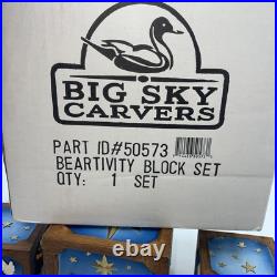 Jeff Fleming Christmas Nativity scene Figurine blocks cube (3) NIB Big Sky Rare Jeff Fleming Christmas Nativity scene Figurine blocks cube (3) NIB Big Sky Rare