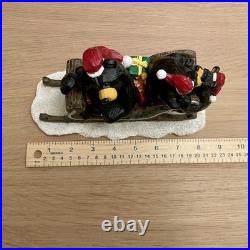 Jingle Bears BearFoots Figurine Sleigh Jeff Fleming Big Sky Carvers Christmas