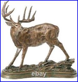 LAST GLANCE Whitetail Deer BUCK Statue Dick Idol Big Sky Carvers 2001 EUC