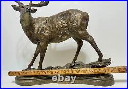 LAST GLANCE Whitetail Deer BUCK Statue Dick Idol Big Sky Carvers 2001 EUC