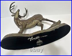 LAST GLANCE Whitetail Deer BUCK Statue Dick Idol Big Sky Carvers 2001 EUC