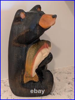 Large 16 Big Sky Carvers Bear with Fish D U Feet Wood Carving by Jeff Fleming