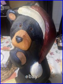 Large 17 Big Sky Carvers Kris Santa Bear Wood Carving by Jeff Fleming