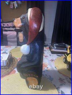 Large 17 Big Sky Carvers Kris Santa Bear Wood Carving by Jeff Fleming