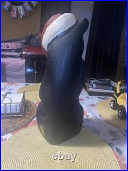 Large 17 Big Sky Carvers Kris Santa Bear Wood Carving by Jeff Fleming