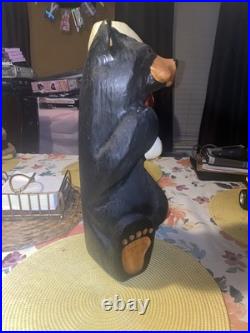 Large 17 Big Sky Carvers Kris Santa Bear Wood Carving by Jeff Fleming