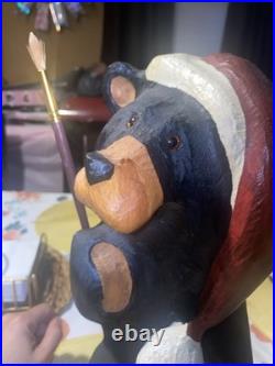 Large 17 Big Sky Carvers Kris Santa Bear Wood Carving by Jeff Fleming