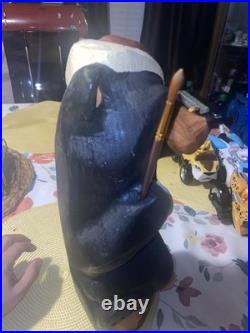 Large 17 Big Sky Carvers Kris Santa Bear Wood Carving by Jeff Fleming