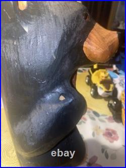 Large 17 Big Sky Carvers Kris Santa Bear Wood Carving by Jeff Fleming