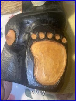 Large 17 Big Sky Carvers Kris Santa Bear Wood Carving by Jeff Fleming