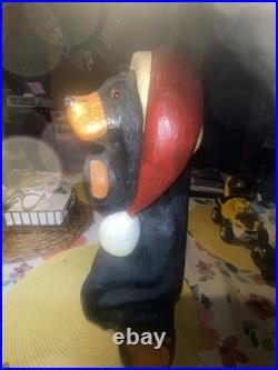 Large 17 Big Sky Carvers Kris Santa Bear Wood Carving by Jeff Fleming