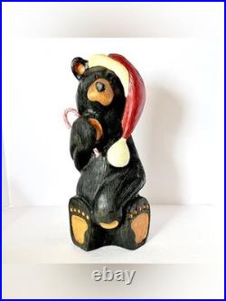 Large 17 Big Sky Carvers Kris Santa Bear Wood Carving by Jeff Fleming SCARCE