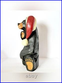 Large 17 Big Sky Carvers Kris Santa Bear Wood Carving by Jeff Fleming SCARCE