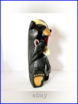 Large 17 Big Sky Carvers Kris Santa Bear Wood Carving by Jeff Fleming SCARCE