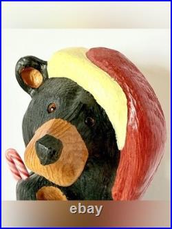 Large 17 Big Sky Carvers Kris Santa Bear Wood Carving by Jeff Fleming SCARCE