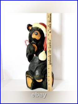Large 17 Big Sky Carvers Kris Santa Bear Wood Carving by Jeff Fleming SCARCE