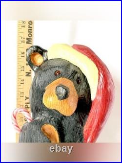 Large 17 Big Sky Carvers Kris Santa Bear Wood Carving by Jeff Fleming SCARCE